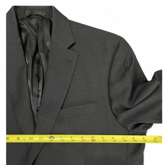 Polo Lauren Ralph Lauren 40R Blue Windowpane Plaid Wool Sport Coat Single Vent - Picture 10 of 13